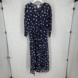 Cabi Womens Floral Dreams Midi Dress Size 6 Navy Pemberley Print Style 5575 EUC